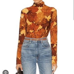 Norma Kamali Leaves Turtleneck